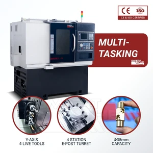 4-Axis CNC Turning Machine with Y-Axis & Side Live Tools for One-Setup Milling----procurement customization ----(https://www.cnctt.com)