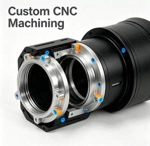 Custom CNC Machining Aluminum Optical Lens Housing Flange Mount Adapter Ring for Vision Inspection Camera Module----procurement customization ----(https://www.cnctt.com)