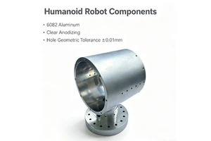 Custom 5-Axis CNC Milling 6082 Aluminum Humanoid Robot Components ±0.01mm Hole Tolerance Clear Anodized OEM for Robotics----procurement customization ----(https://www.cnctt.com)