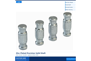 Custom Drawing CNC Turned Zinc Plated Solid Shaft Flanged Knurled Steel Small Diameter OEM Bulk for Home Appliance Motor----procurement customization ----(https://www.cnctt.com)
