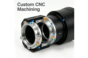 Custom CNC Machining Aluminum Optical Lens Housing Flange Mount Adapter Ring for Vision Inspection Camera Module----procurement customization ----(https://www.cnctt.com)