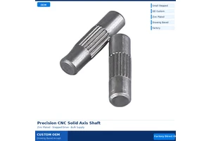 Knurled Step Shaft CNC Lathe Zinc Plated Carbon Steel Flanged Precision Custom Drawing Based Bulk For HVAC Pump Industrial----procurement customization ----(https://www.cnctt.com)